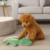 Bite Resistant Dog Chew Toy Cartoon Soft Plush Squeaky Toy Stuffed Toy Animal Shape Pet Plush Toy for Cats and Dogs
