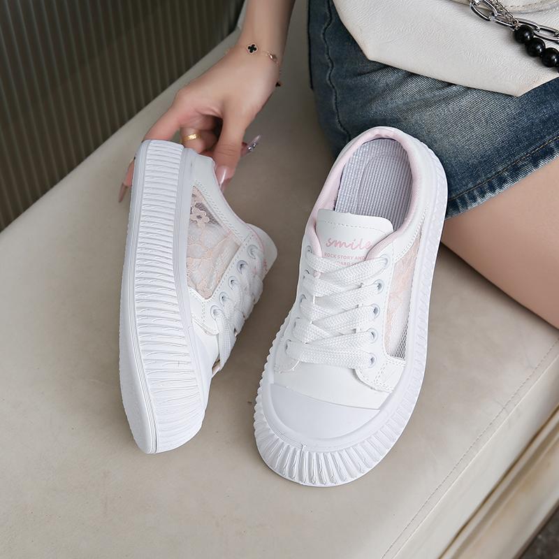 CRLAYDK Women's Slip On Mules Mesh House Slippers Ladies Comfortable Backless Slide Walking Summer Loafers Casual Flats Shoes