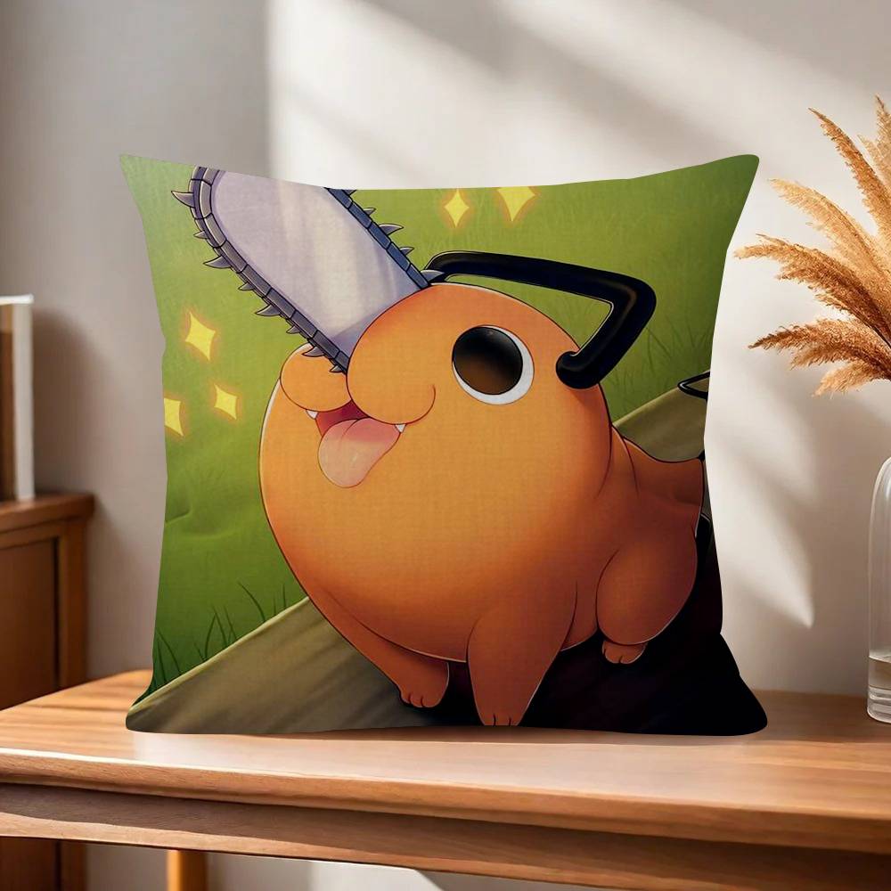 ANIME Chainsaw Man PPochita Kawaii Pillow Cover for Bedroom Room and Living Room Sofa Decorative Cushion Cover