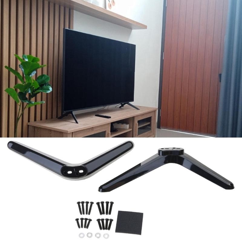 TV Stand, Base Table Top TV Stand, TV Legs Replacement Universally for 32 to 65inch Mounting Holes 17-20mm