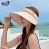 Summer outdoor UV protection ice silk empty top hat versatile fashion big brim show face small sun hat children