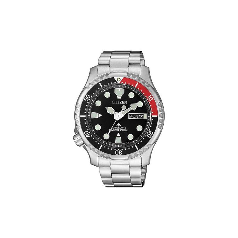 

CITIZEN 200 meters waterproof Automatic Steel Strap men s watch black dial NY0085-86E чорний