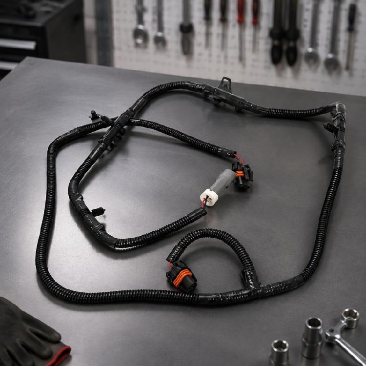 Headlight Wiring Replacement Assembly 5C3Z15A211BA for the Stated Vehicle Family, with Branched Wiring and Multiple Integrated Mounting Clips