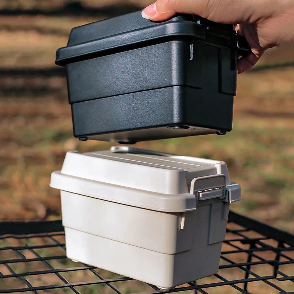 Seasoning Bottle Set Storage Box Portable Travel Camping Seasoning Dispenser Set Stackable Organizer Mini Desktop Storage Case