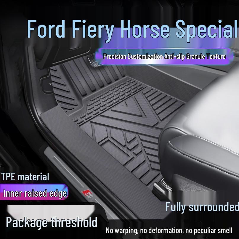 

Ford Bronco TPE Full Coverage Waterproof Car Floor Mats - Anti-dirty Door Sill Protection Single Layer Upgrade: TPE Mats
