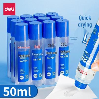 Deli 7302 Medium 50ml Liquid Glue - Strong Adhesion Office Stationery