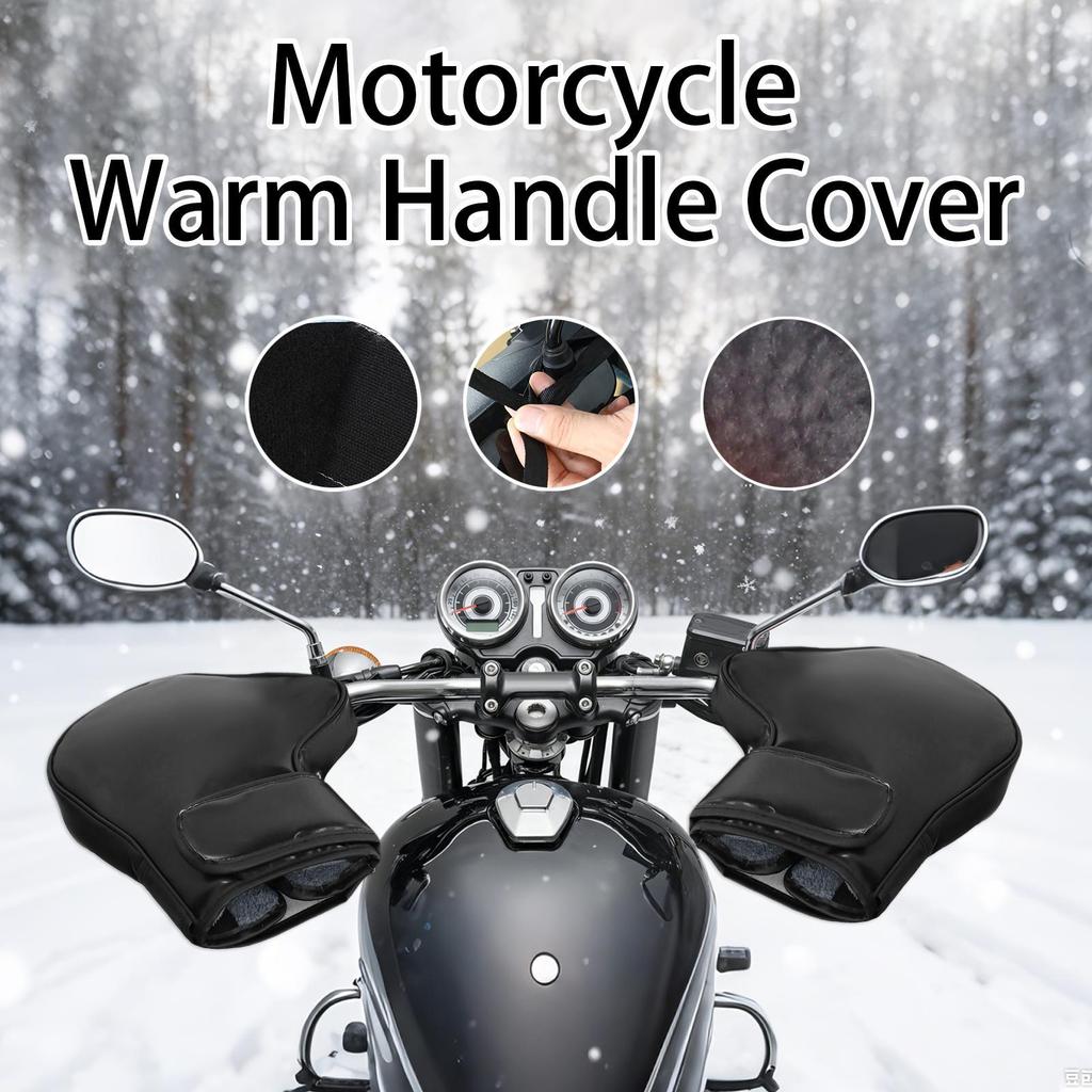Bike Handlebar Mittens Warm Handlebar Covers Cycling Grip Warm Protector for Motorcycle Dirtbike Scooter Bike Snowmobile Winter