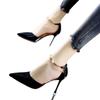 Damen High Heels Ein-Wort-Schnalle mit Stiletto Frühling neu Temperament spitze hohle einzelne Schuhe