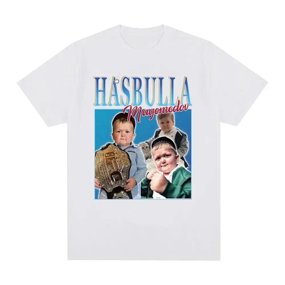 2024 Hasbulla Fighting T Shirt Mini Khabib Blogger T-Shirt Crew Neck Men Tees Retro Tops Funny Graphic Women Tshirt Streetwear