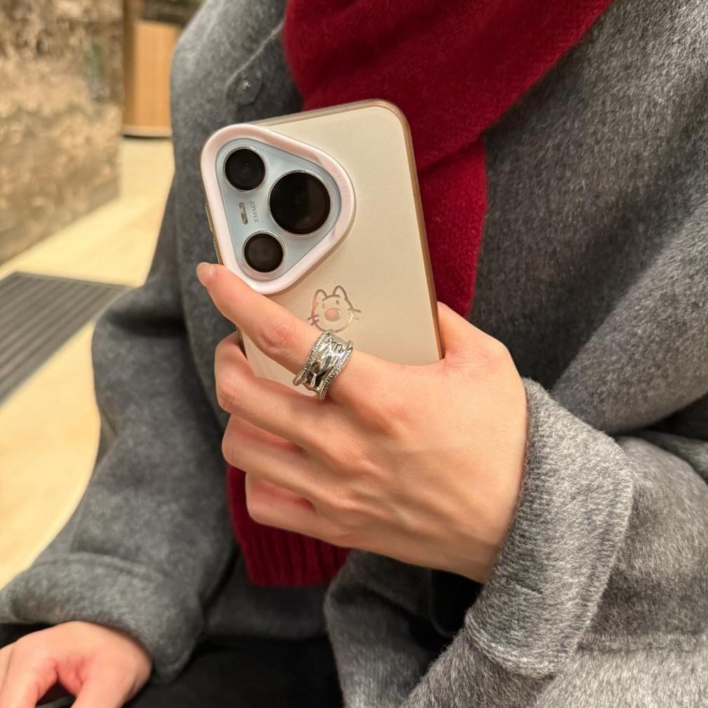 Adjustable Geometric Pleated Ring for Women: Irregular Hip Hop Punk Design for Index Finger Open Adjustable