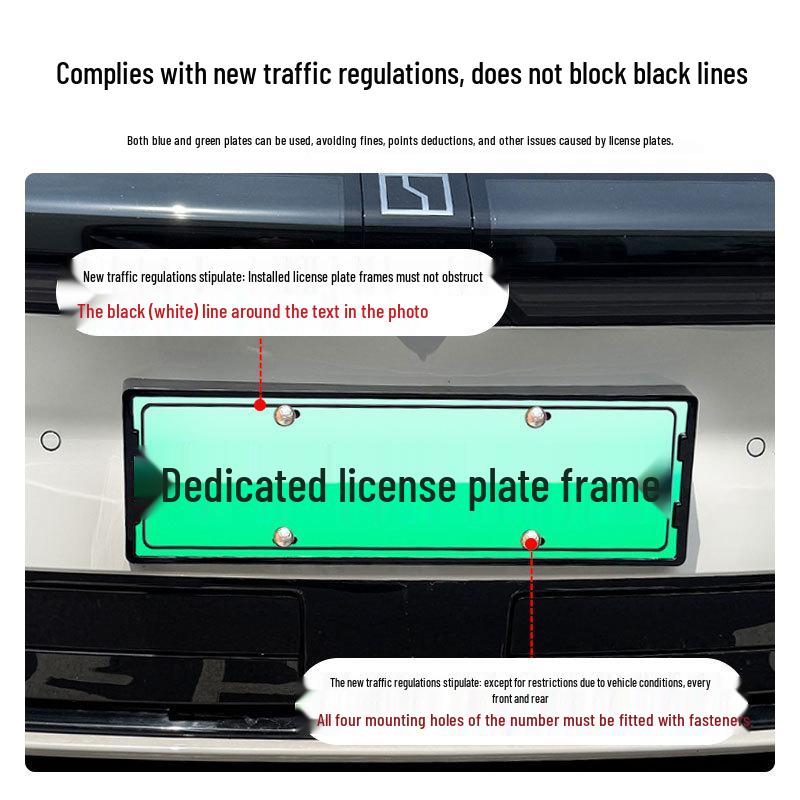 2025 Zeekr 007 GT Nieuwe Energie Groen Kentekenplaathouder