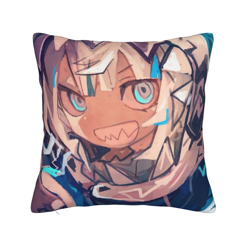 Hololive Gawr Gura Pillowcase Soft Polyester Cushion Cover Decoration Throw Pillow Case Cover Sofa Square 45X45cm