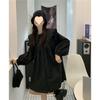 Camicie da Donna Solide Manica Lunga a Lanterna Colletto Peter Pan Stile Coreano Moda Top Retro Blusa Femminile Semplice Tempo Libero Versatile