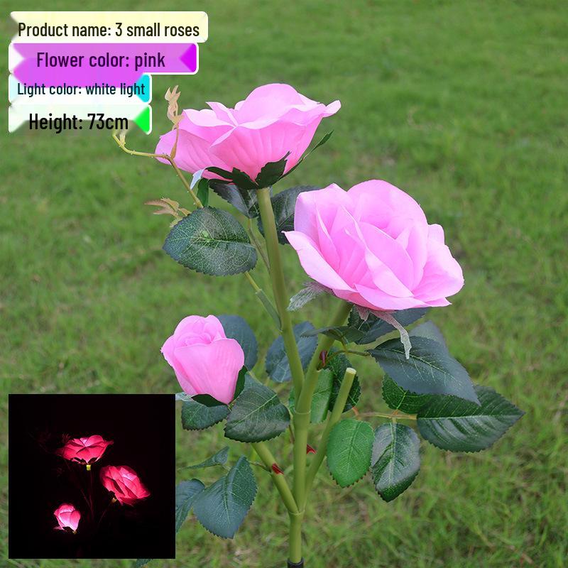 

Светодиодные солнечные фонари в виде роз с 3 головками для украшения сада 1 Piece