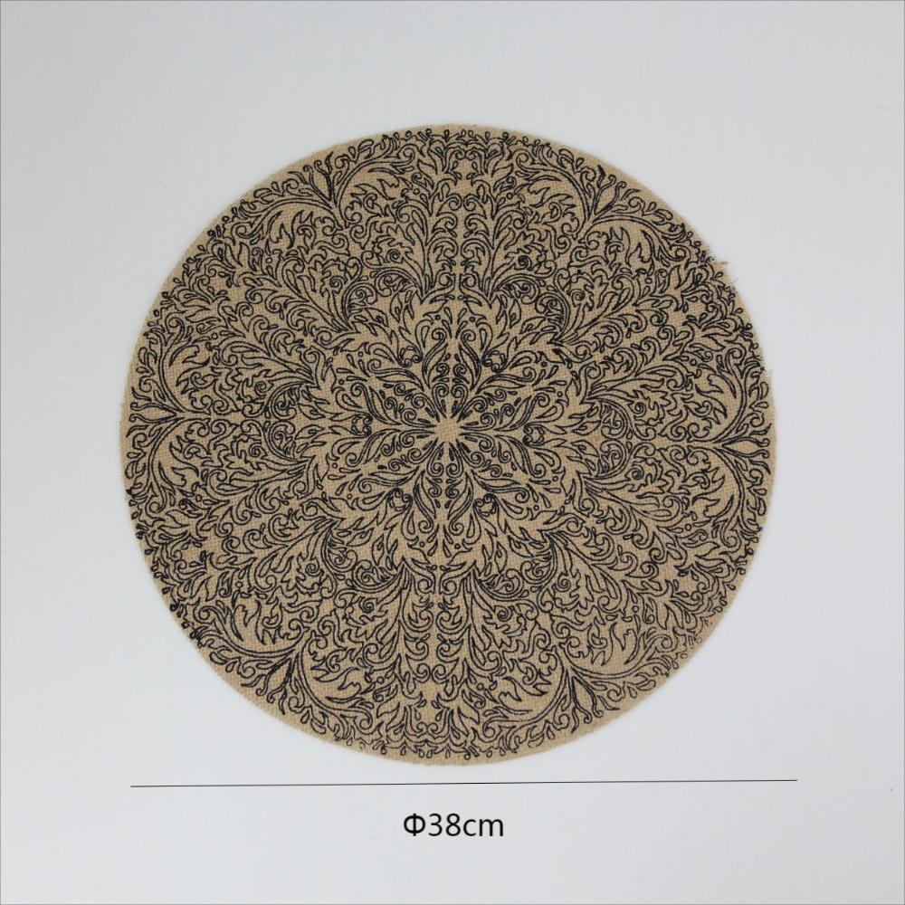 36/38cm Braided Place Mats Heat Resistant Cup Coaster Mat Vintage Round Placemat  Dining Table