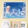 Cartoon 3D Disney Frozen Princess Wall Stickers for Kids Rooms Nursery Home Decor
