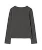 MILLO WOMEN Layered Lettering T-Shirt [Charcoal]