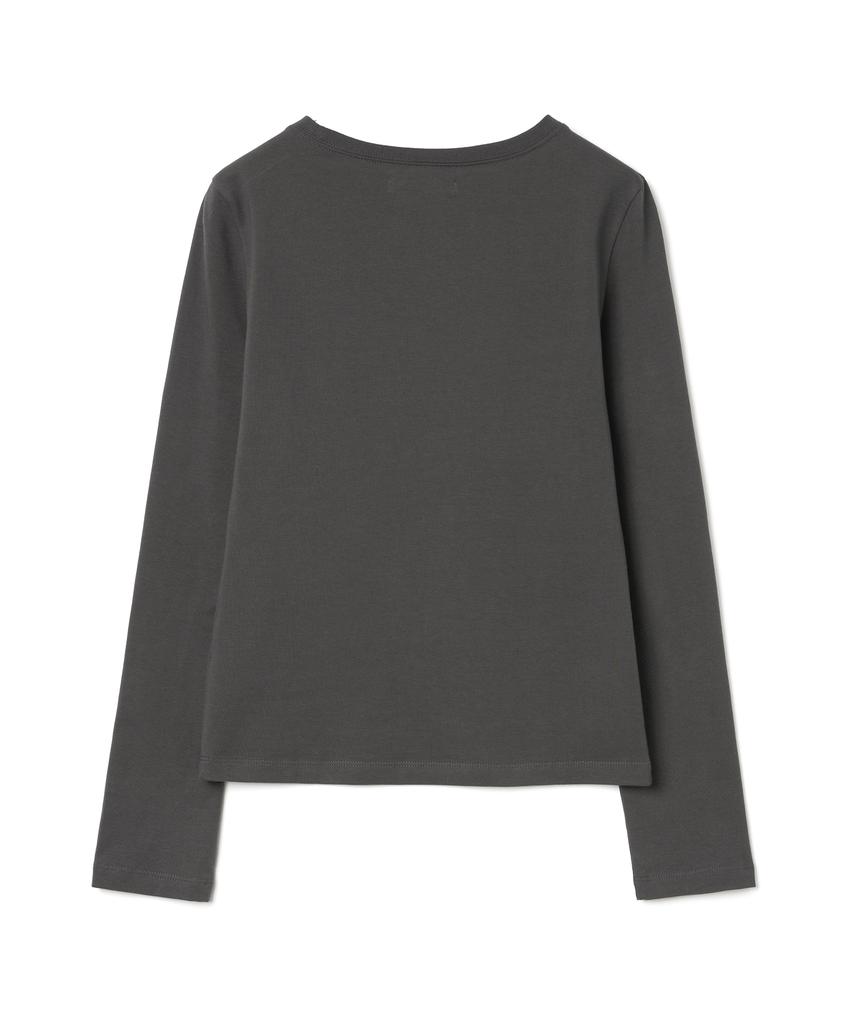 MILLO WOMEN Layered Lettering T-Shirt [Charcoal]