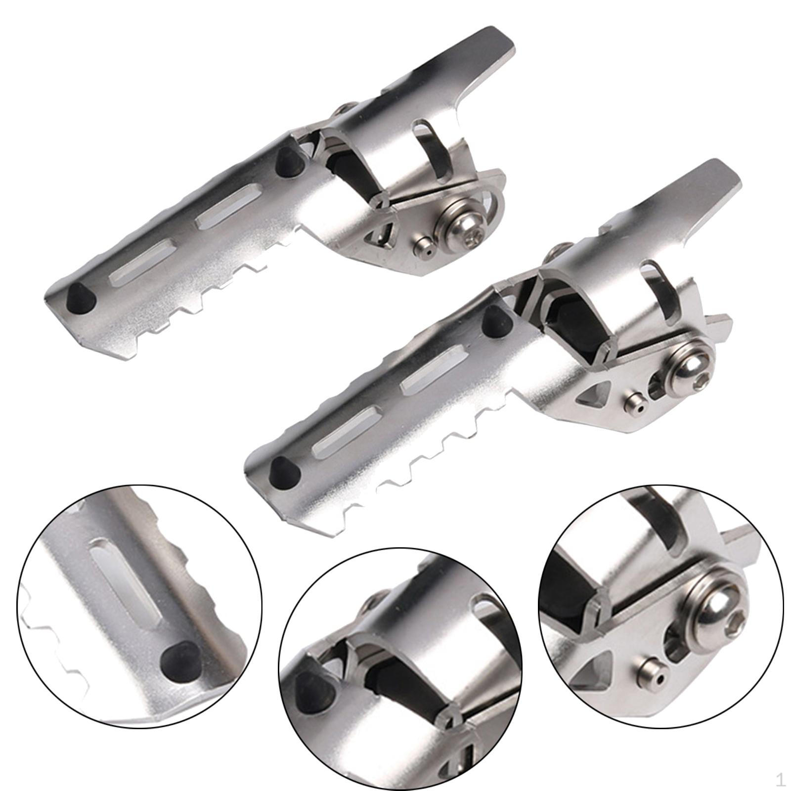 

2 шт. Защита двигателя мотоцикла, подножки для шоссе, профессиональные аксессуары из нержавеющей стали серебряный