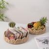 1Pc Paper Fruits Storage Basket Household Weave Vegetables High-capacity Snack Tray Paper Rope