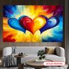 2D Plane, Colorful Heart-shaped Background Fabric, Indoor and Outdoor Parties, Party Decoration, Polyester Fiber