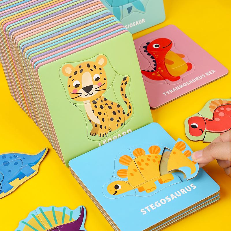 Non-Toxic Children'S Montessori Scene Puzzle Animal Traffic Dinosaur Early Education Cognitive Puzzle Educational Toys For Kids 2-5 Years