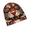 2D Flat Printing Tiger Traditional Tattoo Urban Inspired Adult Beanie Fits Well with Layered Looks Morning Coffee Walks or Creative Spaces with Artist