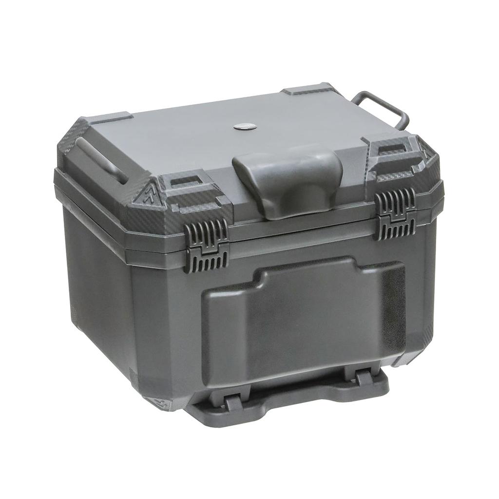 45L BPC Rear Box Top Case Backrest Square Touring Travel Storage Black