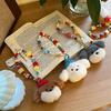 Plush Dog Phone Charm With Cartoon Hat For Gift And Decoration