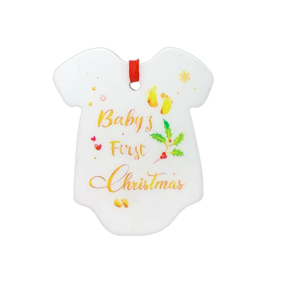 Elegant First Babys Christmas Ornament Handcrafted Acrylic For Celebrations Memorable