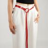Solid Fashion Color Round Buckle Decoration Women Casual Belt For Daily Use