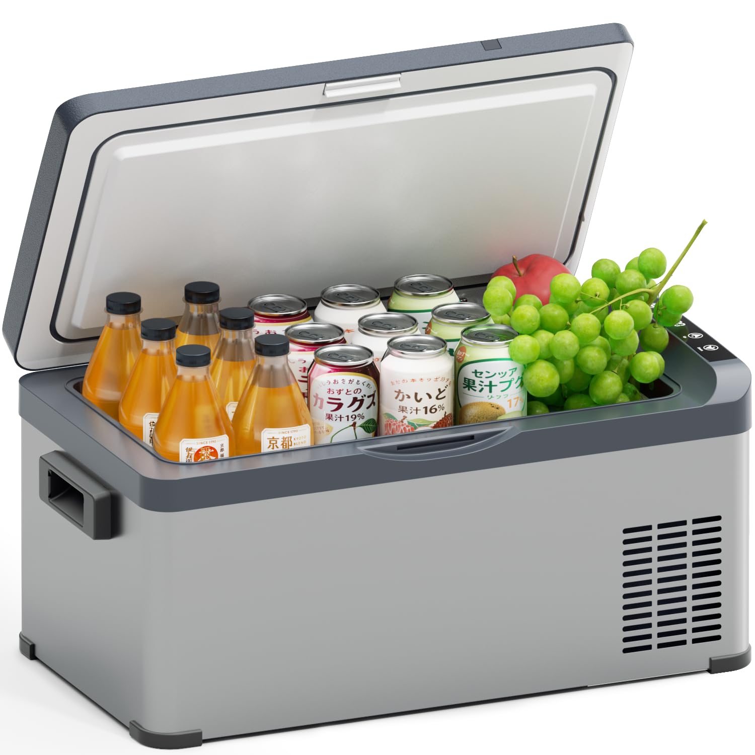 

Портативный холодильник с быстрой заморозкой Автомобильный холодильник для автомобиля и дома 20 л Большой контроль температуры от до Питание Тихий Низкое напряжение Идеально для серый