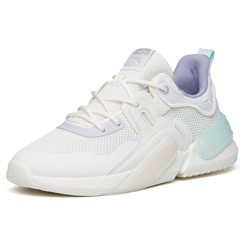 Anta Magic Cube 3.0 Casual Shoes Womens White Purple 122228800-3