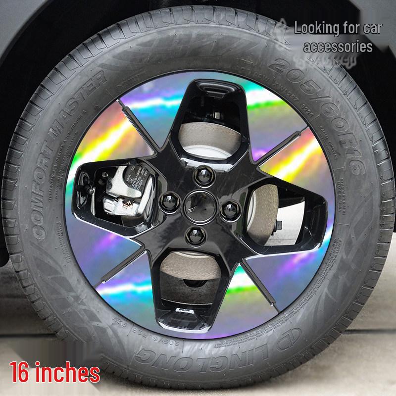 Geely Xingyuan Wheel Hub Stickers - Blackening Waterproof Decoration, Seven-Color Film, Scratch Concealment.