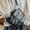 Retro Contrasting Color Commuter Tote Bag Women's Autumn New High-value Casual and Fashionable Shoulder Backpack
