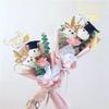Graduation Wine Bottle Figurine with Felt Hat and Gown Decoration