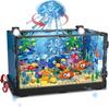Ocean Fish Tank Aquarium Building Block Set with Turtle - DIY Toy Brick for Kids Creative Playset Home Decor Birthday Gift