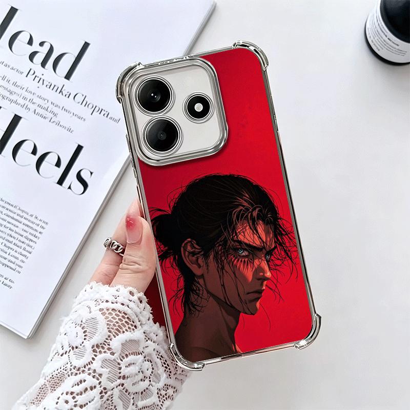 

A-Attack On T-Titan Eren Yeager Plating Phone Case For Xiaomi Redmi Note 14 15 Pro Plus 13 12 11 11S 11T 10 9S 9 5G Anti-Fall Ai Redmi Note 10 4G