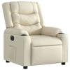 Electric Recliner Chair Cream Faux Leather