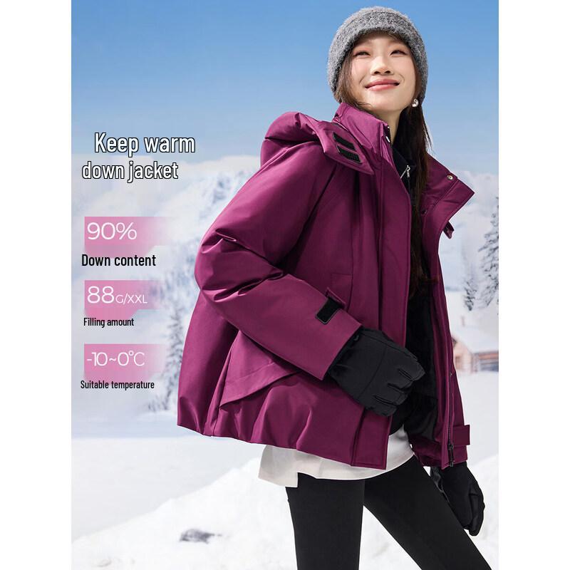 Mo Han Yi Mei Women s Hard Shell Color Block Down Jacket 2XL