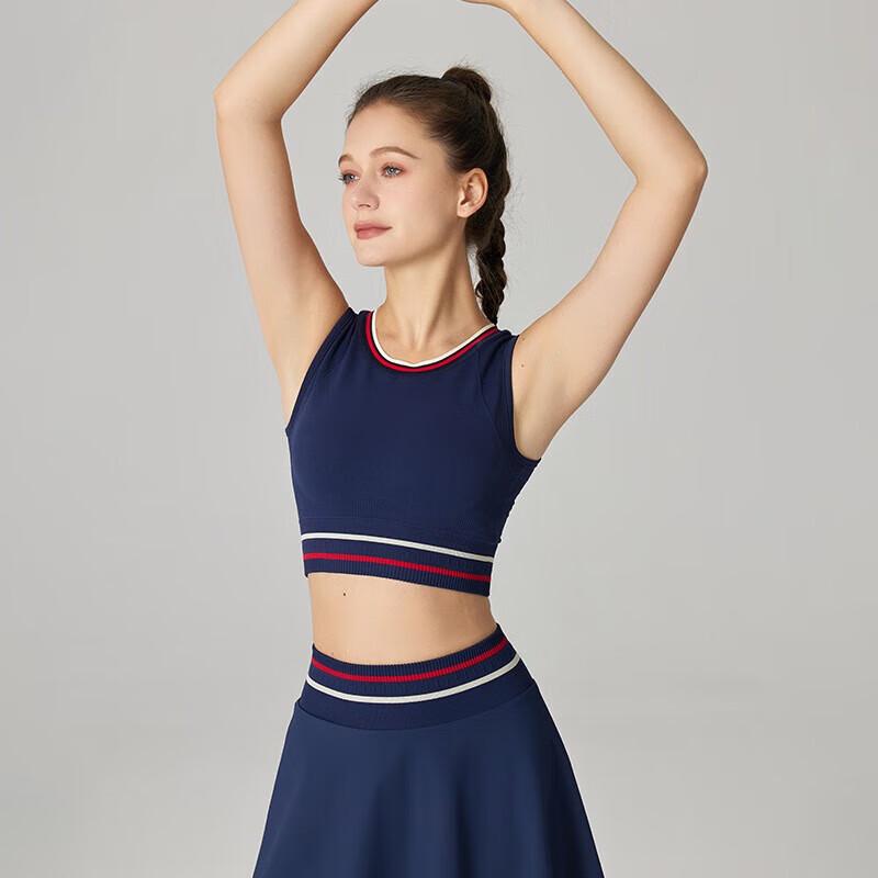 Женский спортивный бюстгальтер в полоску с жаккардовым узором Yimai