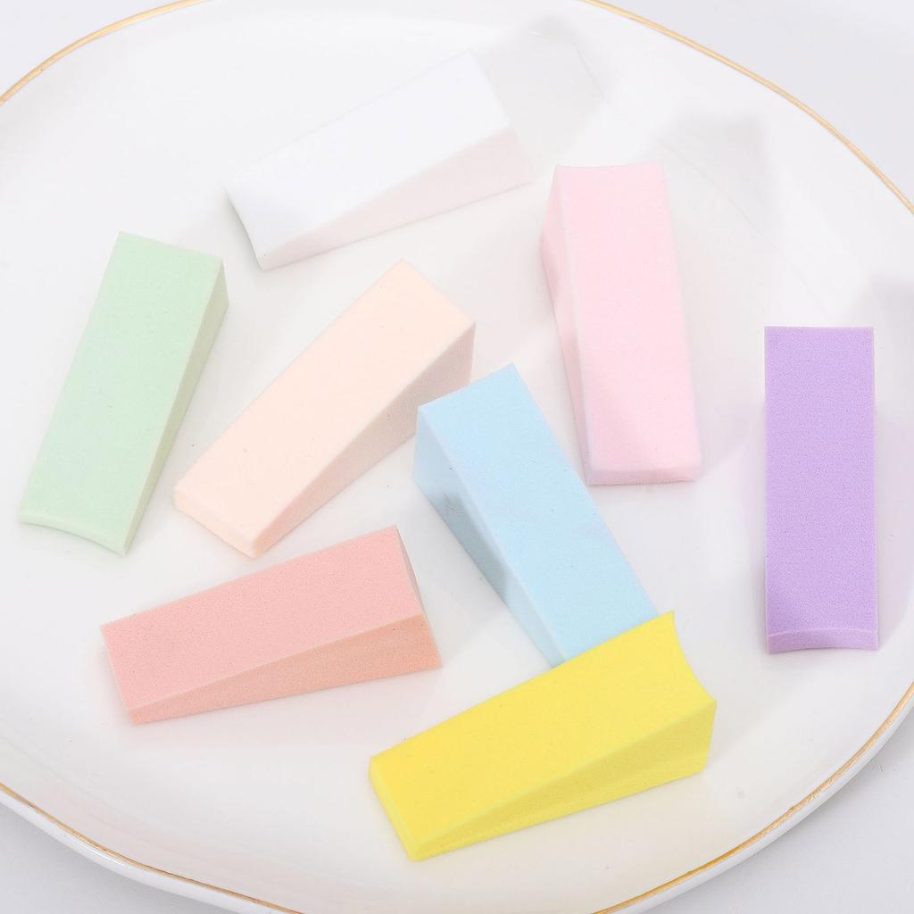 8Pcs Nail Art Sponges For Stamping Gel Practical Triangle Shaped Precise Applicators Reusable Nail Sponges For Manicure