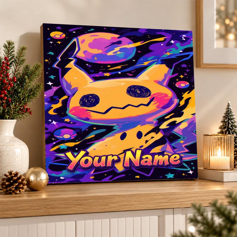 Mimikyu Custom Name Diamond Painting Personalized 5D Full Drill DIY Diamond Art Home Decor