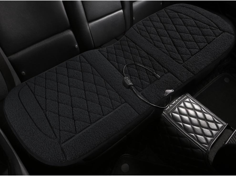 USB Car & Office Heated Seat Cushion - Single Electric Heating Pad for Winter, 12V/24V Truck Compatible