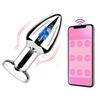 10 Mode Vibration Remote Control Metal Butt Plug Female Clitoris Stimulator Male Prostate Massager Outdoor APP Control Butt Plug