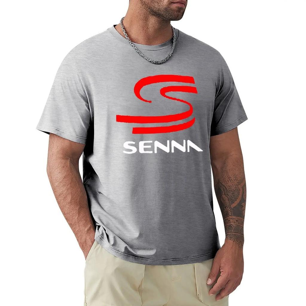 Nova Camiseta de Corrida F-1 AYRTON SENNA Masculina Marca Camiseta Homens Verão Algodão