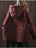 Plus Size Winter Quilted Hooded Jacket - Warm, Stylish, Loose Fit