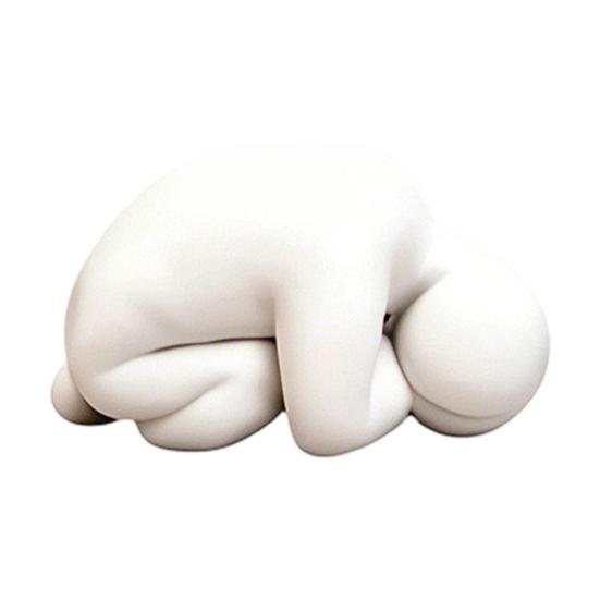 Minimalist Man Decoration 1/8Pcs 3D Printed Game Character Figure, Sitting Standing Lying Figurine, Model Abstract White Statue, Collectible Gift for