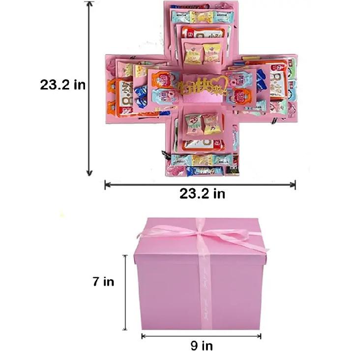 Caja de Regalo Creativa de Explosión DIY de 5 Capas, Crea Varios Regalos por Ti Mismo Regalo Misterioso Hecho a Mano para Cumpleaños Navidad Año Nuevo