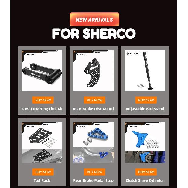 NICECNC For Sherco SE-R 300 SEF-R 300 SE-R 250 SEF-R 250 2014-2019 SEF-R 450 2015-2019 2018 2017 Rear Brake Pedal Step Tip Plate